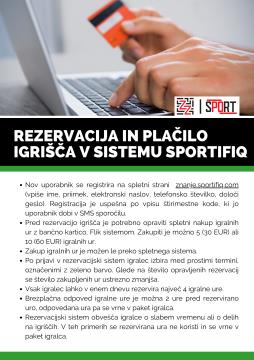 REZERVACIJA IN PLAČILO IGRIŠČA V SISTEMU SPORTIFIQ  _ odbojka
